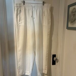 Athleta Cabo Wide Leg 100% Linen Pant